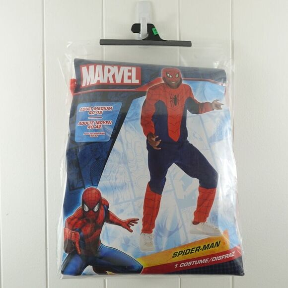 Marvel Adult Spider-Man Sweatsuit Costume Medium 40-42 - Picture 6 of 9